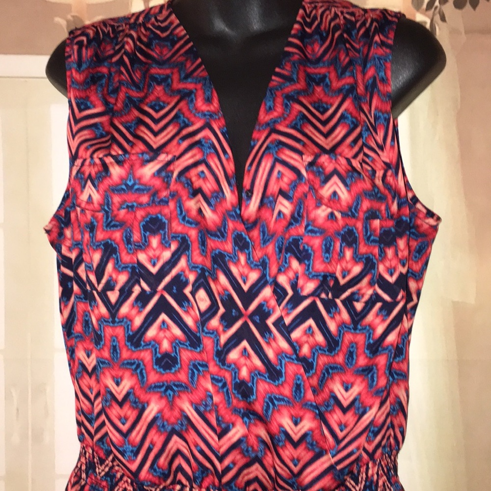 NWOT ANN KLEIN SLEEVELESS PRINT DRESS
